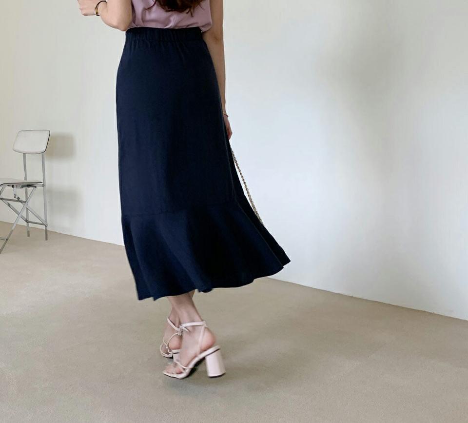 【只今20%OFF】リネン混フレアヘムスカート・全4色・b68125 レディース 【sk】【スカート ロング ロングスカート フレア リネン 単色 無地 シンプル フェミニン 大人 春 秋 韓国 ファッション】【ハイホリHIHOLLI】【LN】