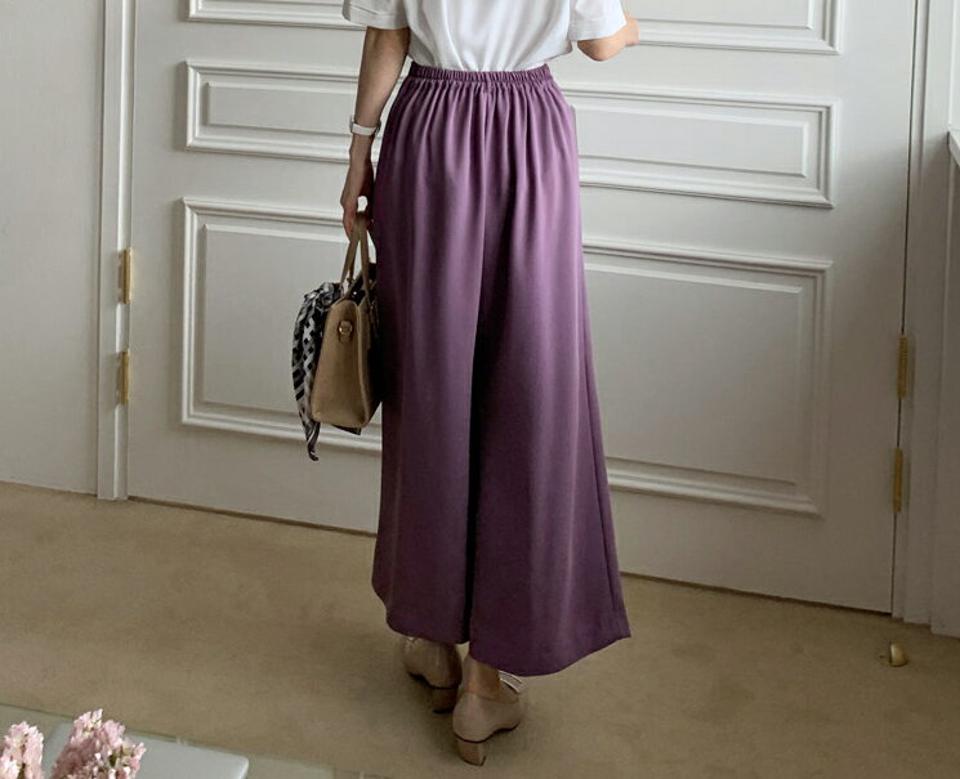 ツータックフレアパンツ・全3色・t68123 レディース 【pt】 パンツ ズボン ロングパンツ タック フレア 単色 無地 シンプル カジュアル 大人 きれいめ 春 秋 韓国 ファッション ハイホリHIHOLLI