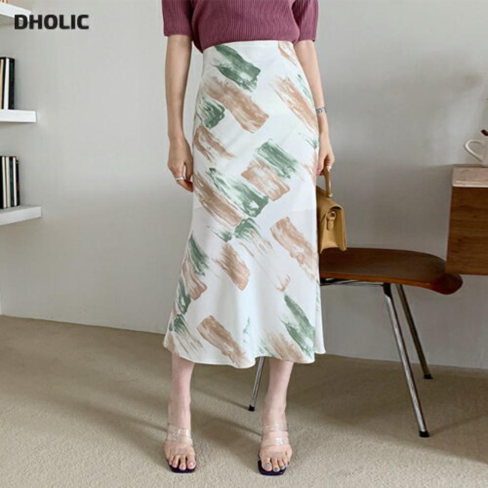 パターンマーメイドスカート・全2色・t68127 レディース 【sk】【スカート ロング ロングスカート 総柄 モダン シック 大人 春 秋 韓国 ファッション】【ハイホリHIHOLLI】