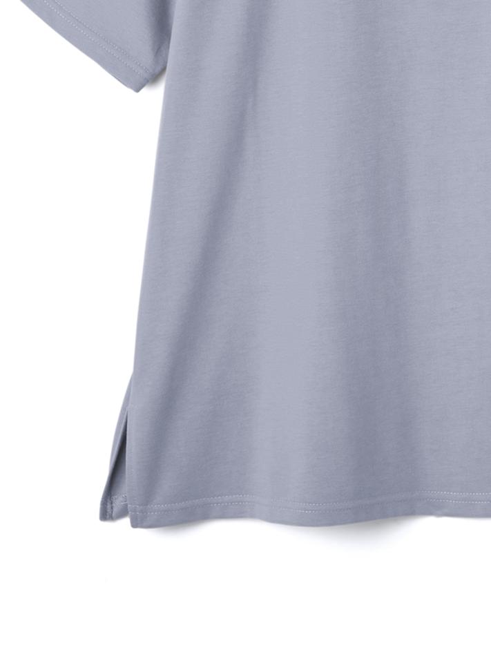 プリントサイドスリットTシャツ