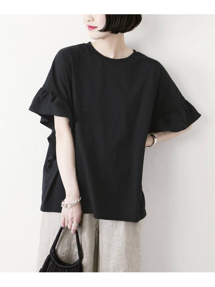 ギャザースリーブポンチョTee◆