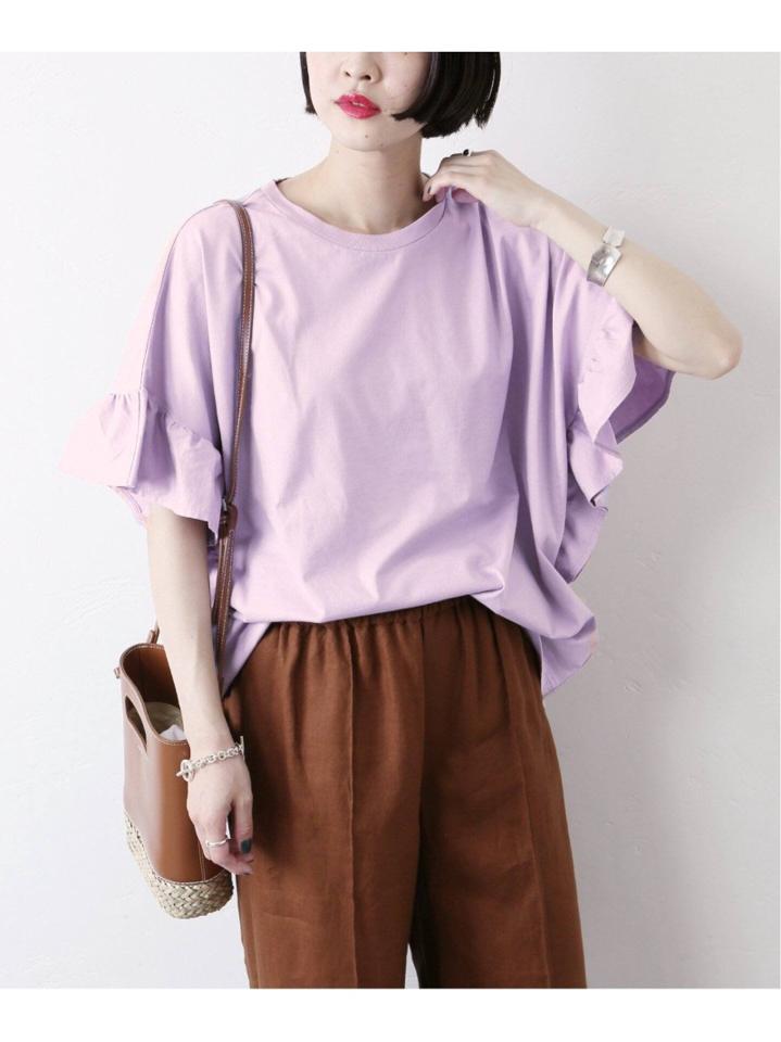 ギャザースリーブポンチョTee◆