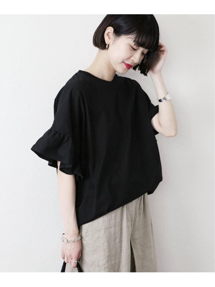 ギャザースリーブポンチョTee◆