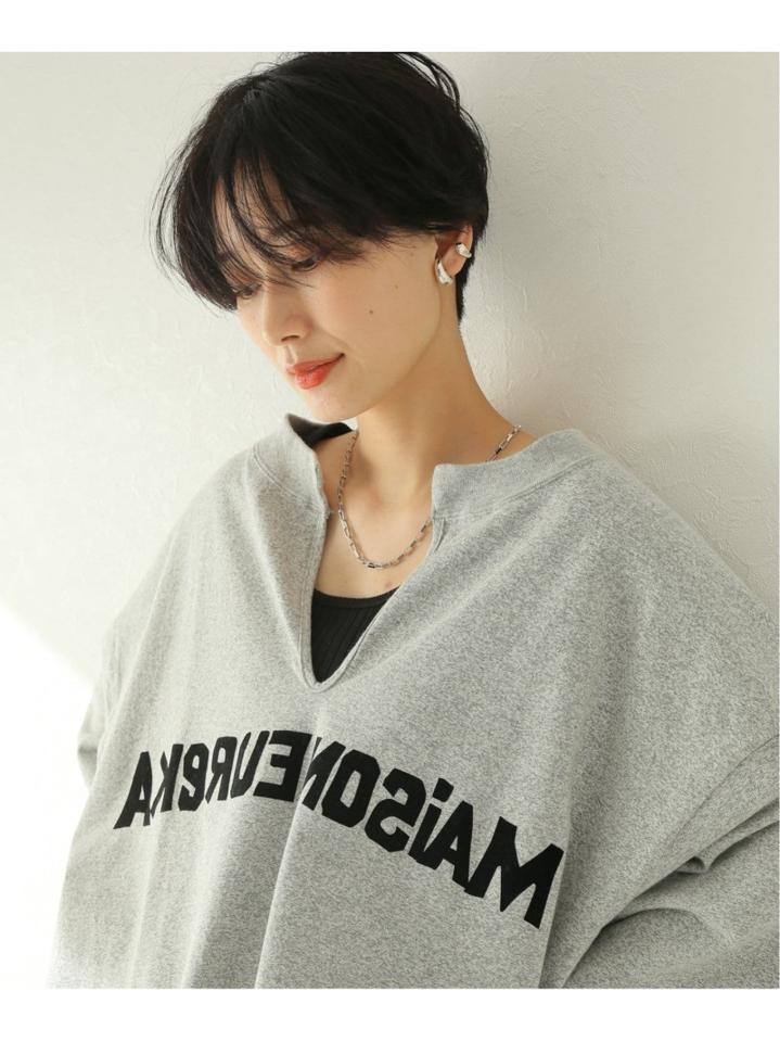 【MAISON EUREKA/メゾン・エウレカ】KNOT FLOCKY LOGO BIG :Tシャツ