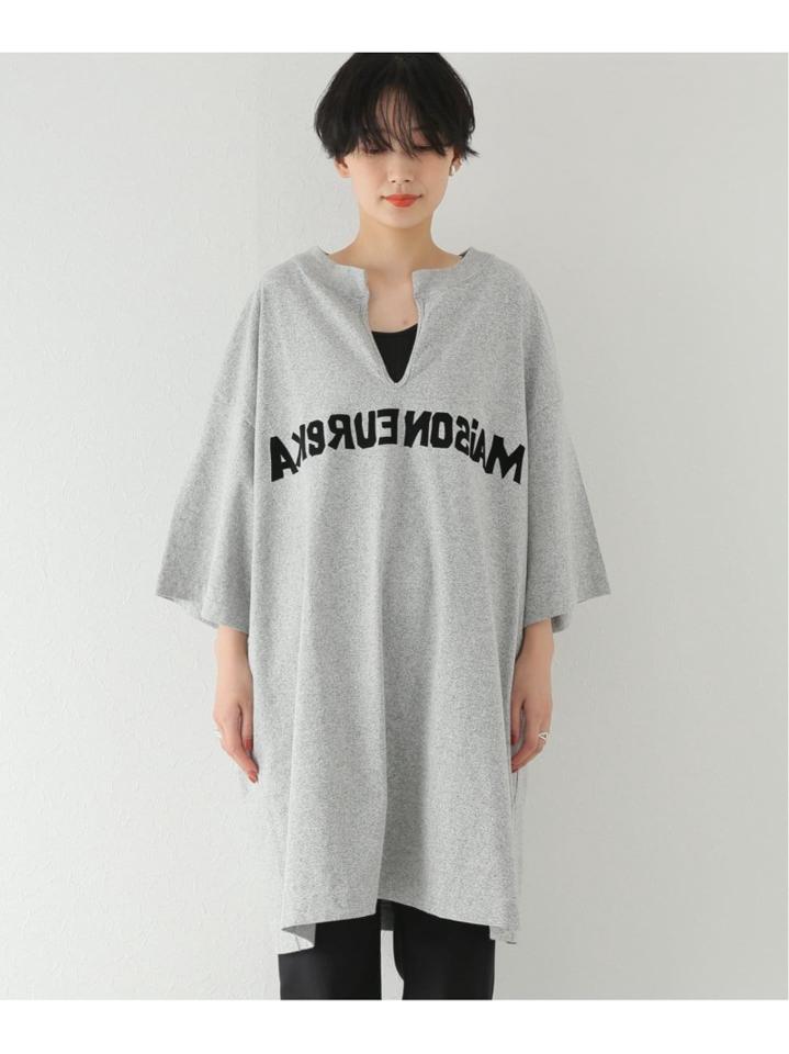 【MAISON EUREKA/メゾン・エウレカ】KNOT FLOCKY LOGO BIG :Tシャツ