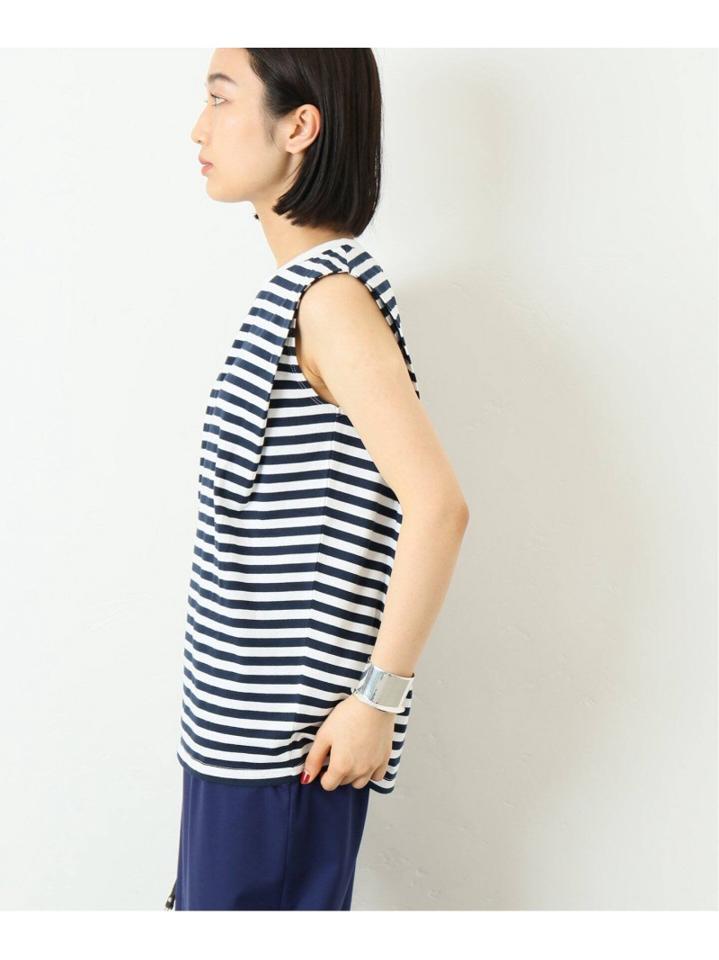 ボーダーノースリーブプルオーバー◆（JOURNAL STANDARD L'ESSAGE）