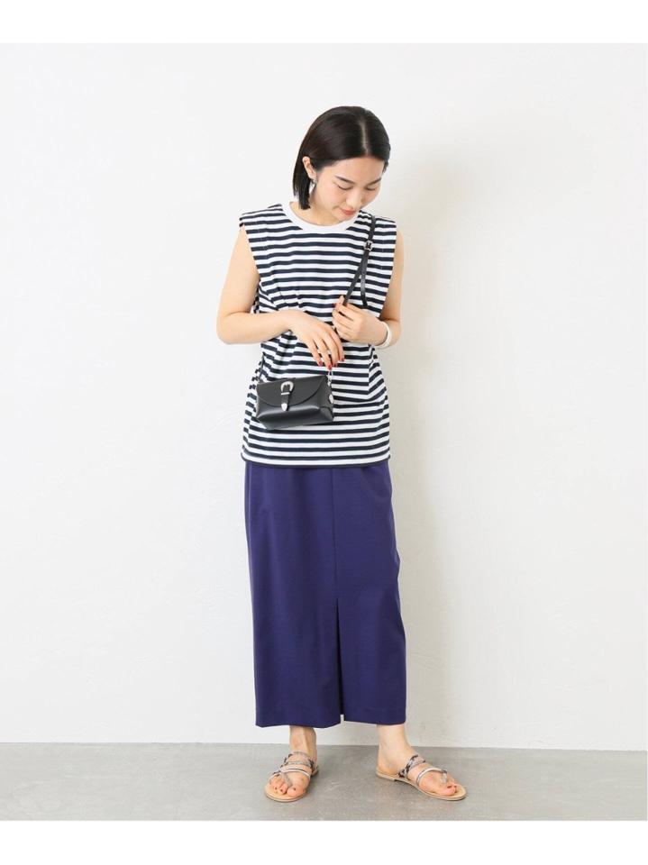 ボーダーノースリーブプルオーバー◆（JOURNAL STANDARD L'ESSAGE）
