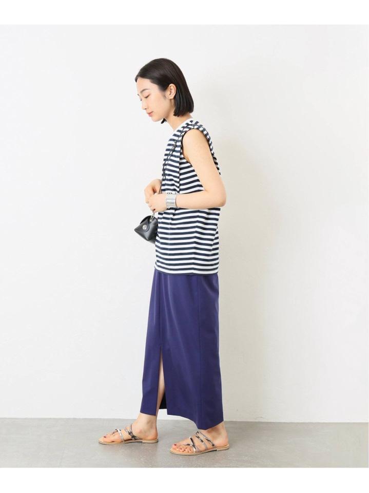 ボーダーノースリーブプルオーバー◆（JOURNAL STANDARD L'ESSAGE）