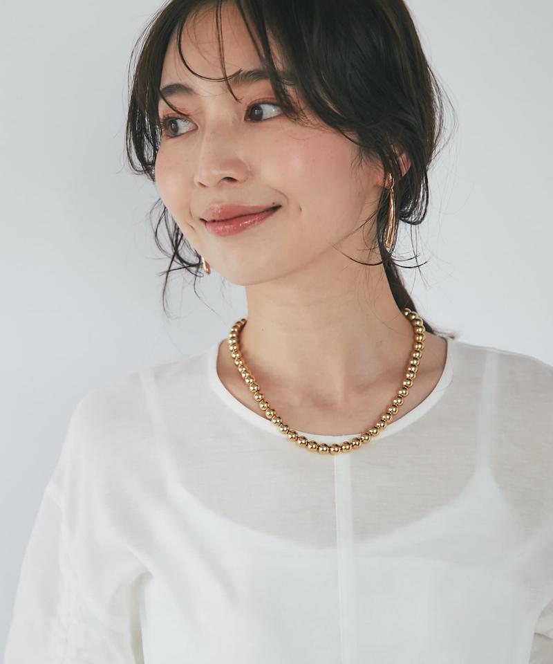 【再入荷・人気アイテム】メタルボールショートネックレス