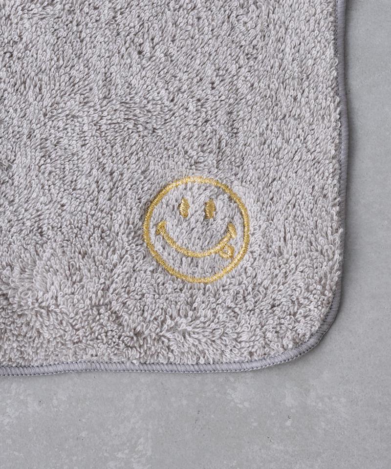 スマイル刺繍 タオルハンカチ