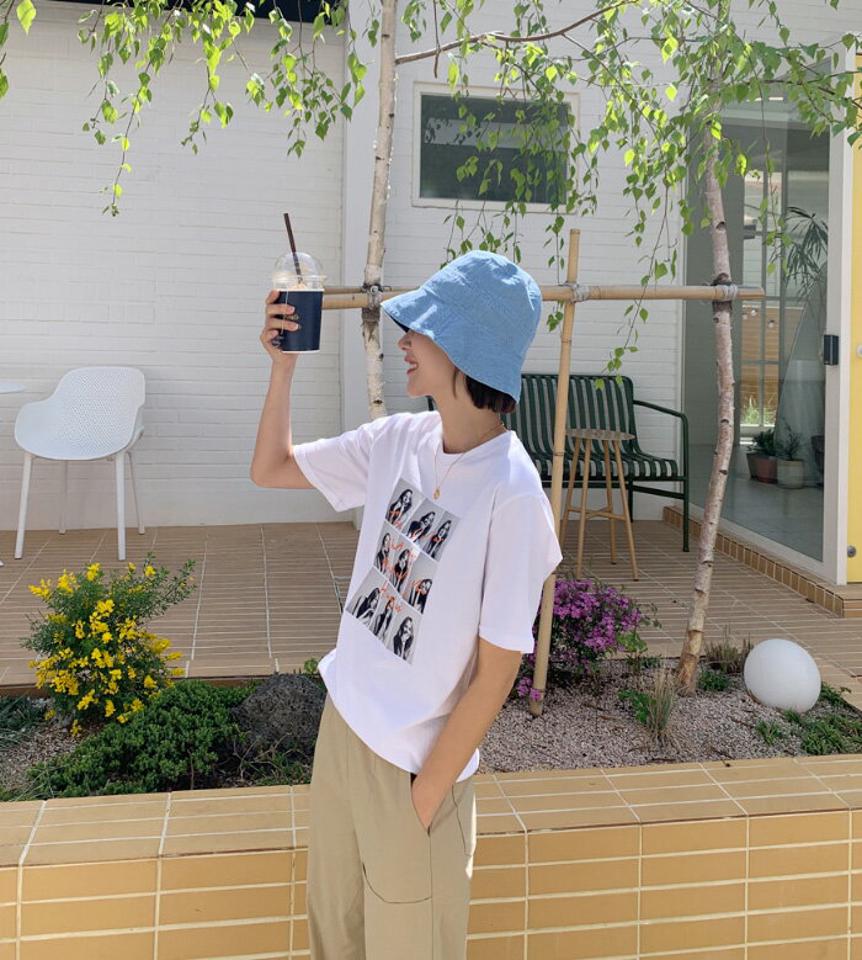 MAYBLUE(メイブルー)コットンプリント半袖Tシャツ【4/27up_ka】トップス 半袖 tシャツ プリント フォトプリント tシャツ ワンマイルウェア 【5】