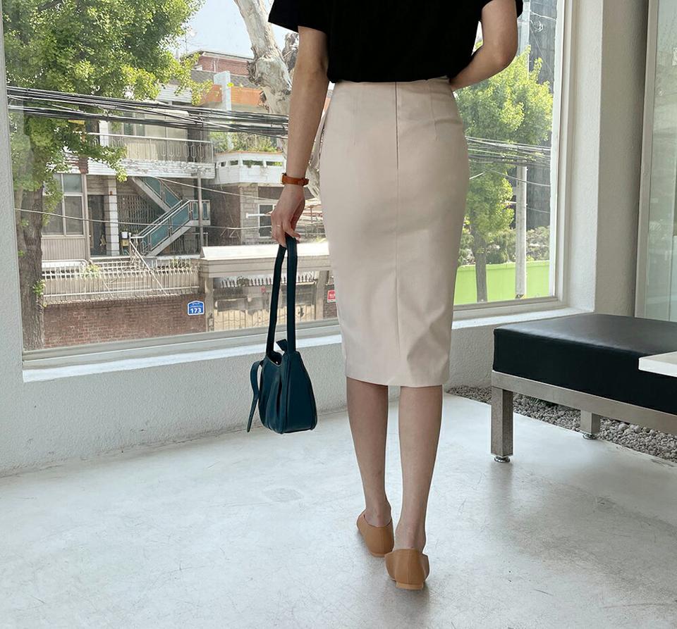 ボタンベルトスカート・全4色・b65282 レディース 【sk】【韓国 ファッション ボトムス スカート ミディ ミディスカート 大人 Hライン バックスリット ベルト ストラップ フェミニン 体型カバー 細身 カジュアル 上品 夏 春】