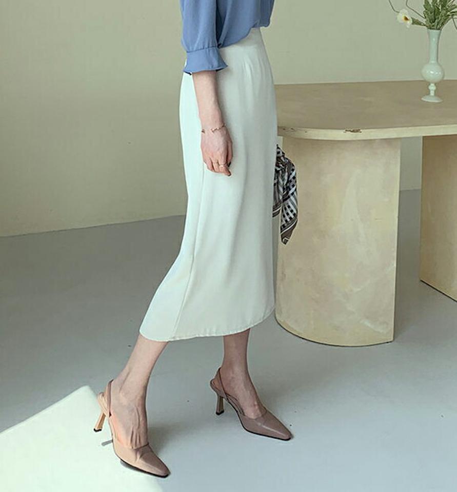 【只今10%OFF】スリットミディスカート・全4色・t68191 レディース 【sk】 スカート ミディ丈 ミディスカート スリット Hライン 単色 無地 シンプル ベーシック 大人 きれいめ 春 秋 韓国 ファッション ハイホリHIHOLLI