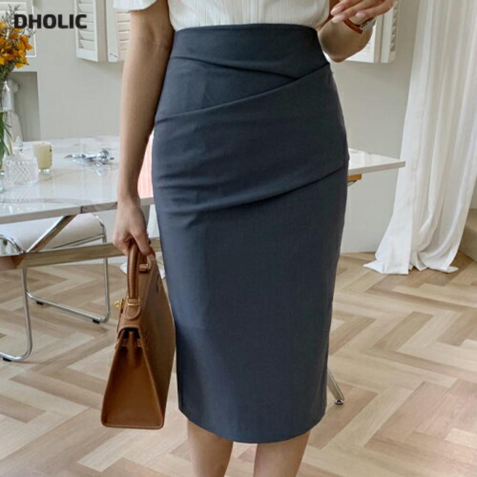 ドレープミディスカート・全6色・b68166 レディース 【sk】【スカート ミディ丈 ミディスカート ドレープ シンプル フェミニン Hライン きれいめ 春 秋 韓国 ファッション】【ハイホリHIHOLLI】