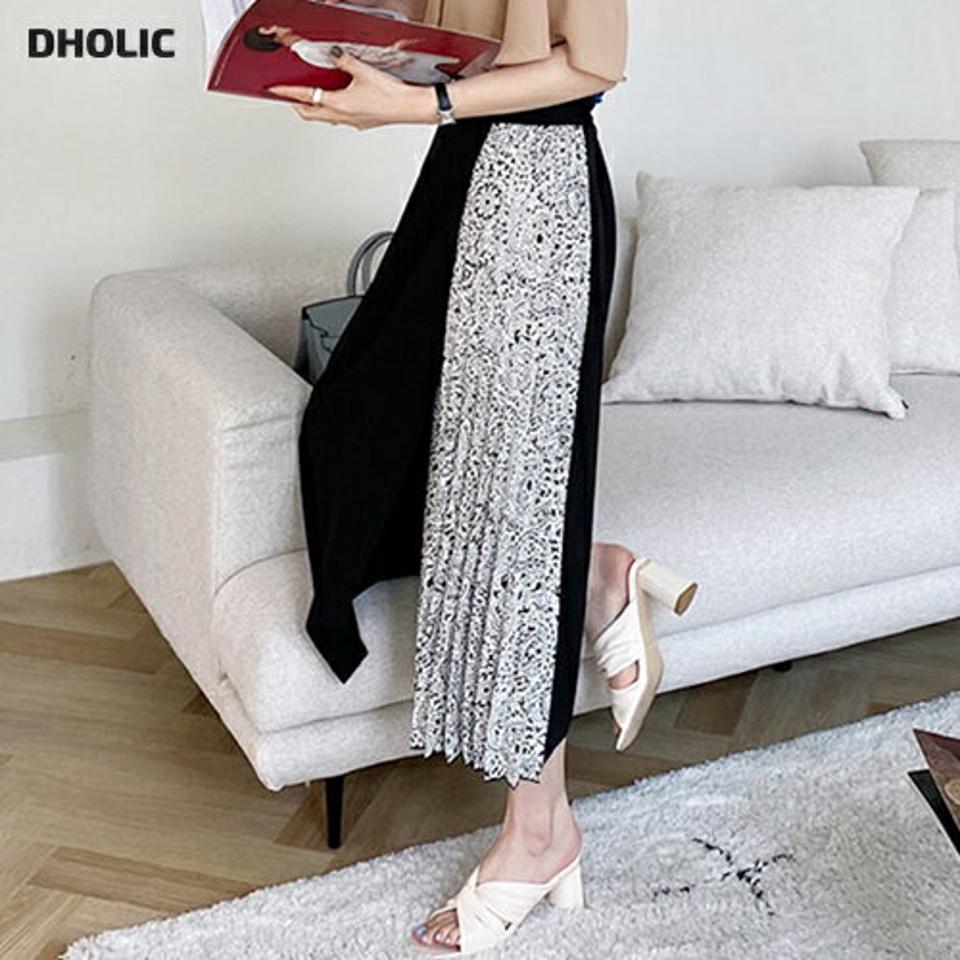 ラップ調サイドペイズリープリーツパンツ・全2色・b68164 レディース 【pt】【パンツ ズボン ロングパンツ プリーツ ペイズリー柄 ラップデザイン ラップパンツ 大人 カジュアル 春 夏 韓国 ファッション】【ハイホリHIHOLLI】