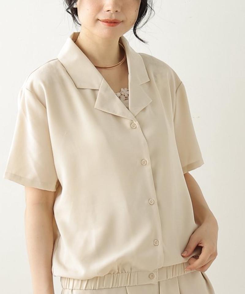 【WEB限定】開襟5分袖シャツブラウス