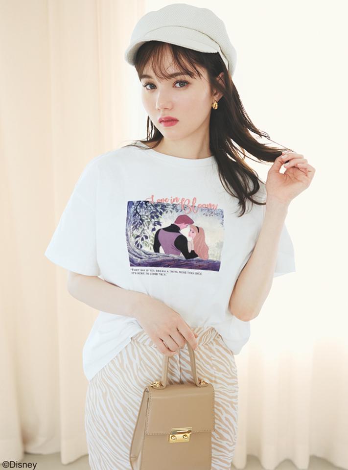 GRL ディズニープリンセスシリーズ　オーロラ姫／プリントTシャツ