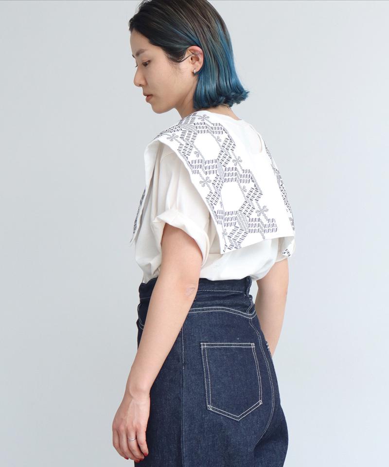 ○トライバルヘキサゴン刺繍つけ襟（nitca）