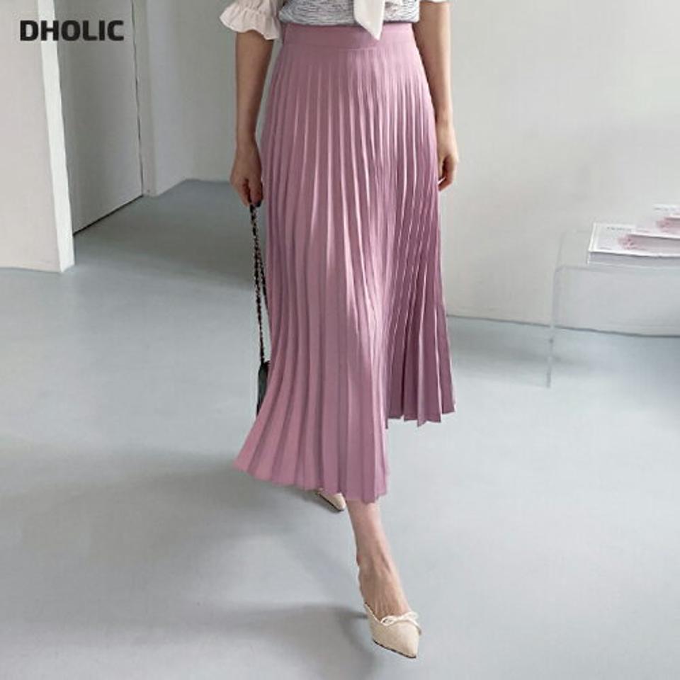 バックゴムプリーツスカート・全4色・t68227 レディース 【sk】【スカート ロング ロングスカート プリーツ フェミニン シンプル 大人 フェミニン 可愛い かわいい 春 夏 韓国 ファッション】【ハイホリHIHOLLI】