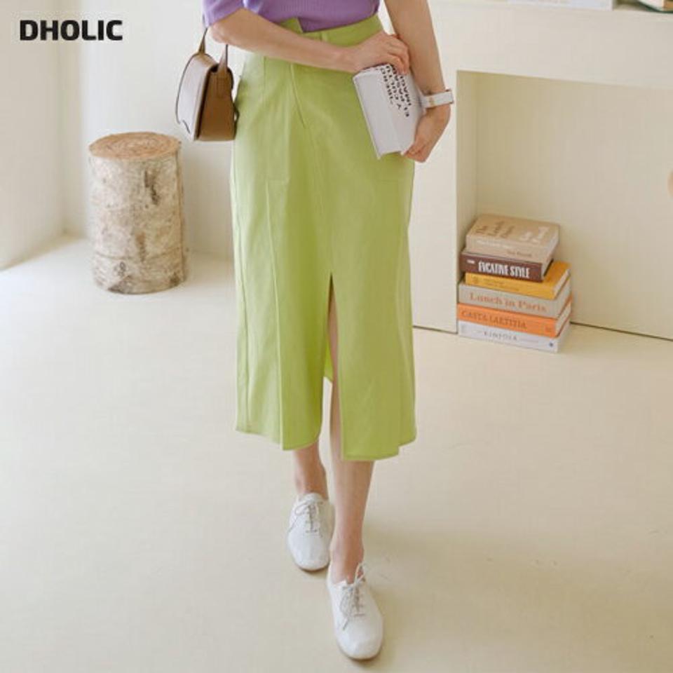 アンバランスタックスカート・全3色・57318 レディース 【sk】【韓国 ファッション ボトムス スカート ロング ロングスカート アンバランス スリット フェミニン フレア 体型カバー 細身 カジュアル 上品 Aライン 夏 春】