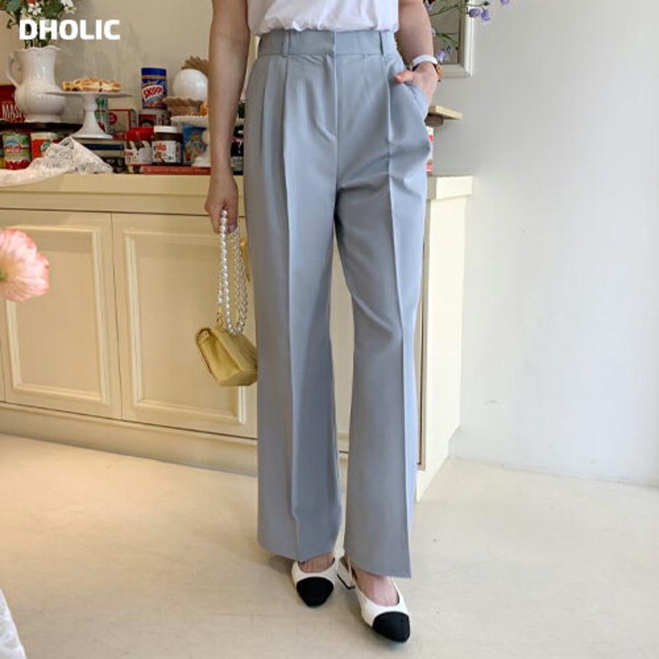 【全品10%OFF】ツータックロングスラックス・全4色・t57336 レディース 【pt】【韓国 ファッション ボトムス ロング ロングパンツ 足長 スラックス ツータック 美脚 10分丈 体型カーバー 細身 オフィスカジュアル オフィス 夏 春】