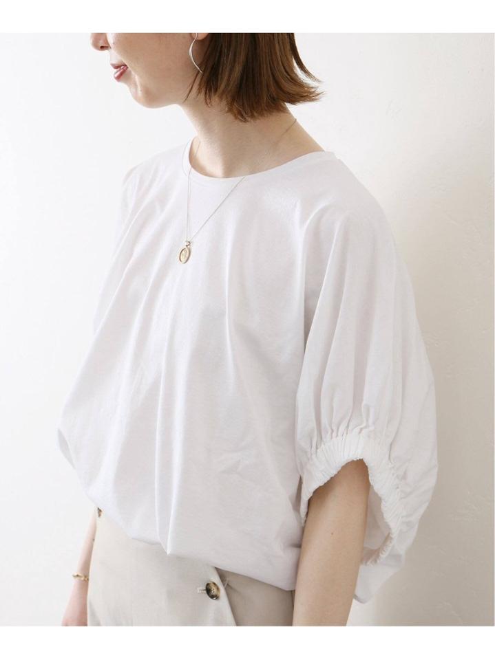 <<WEB限定>>クールローレルギャザースリーブTシャツ◆
