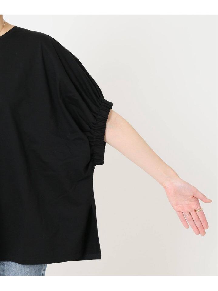 <<WEB限定>>クールローレルギャザースリーブTシャツ◆