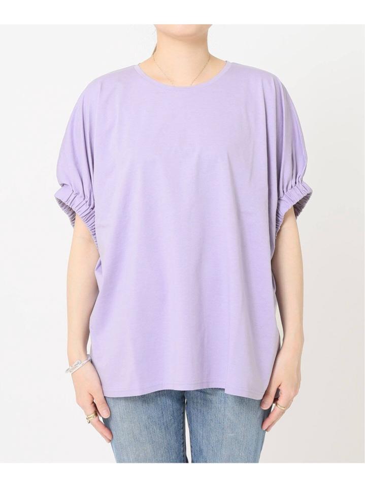 <<WEB限定>>クールローレルギャザースリーブTシャツ◆
