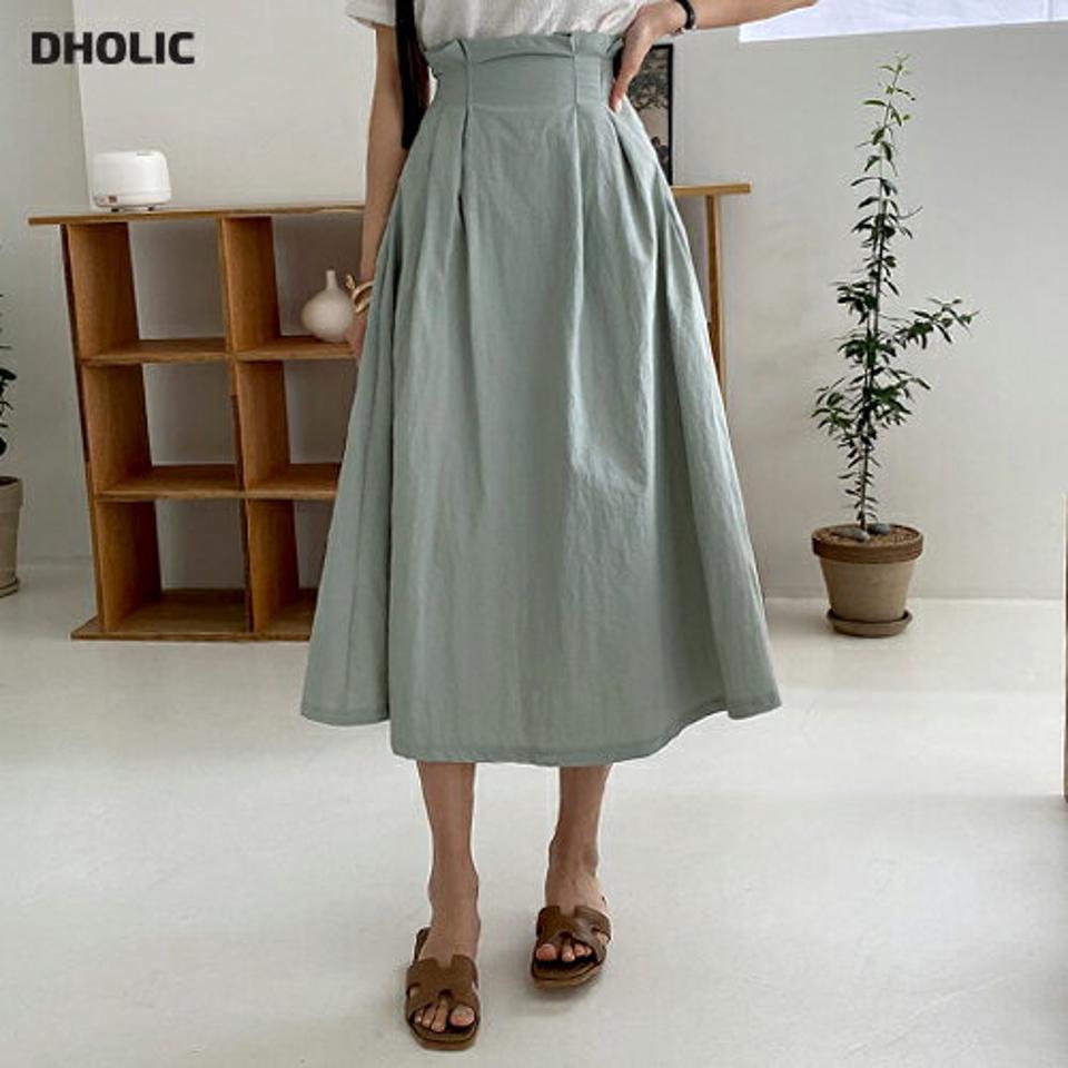 ナイロンフレアスカート・全3色・t68358 レディース 【sk】【スカート ロング ロングスカート フレア 単色 無地 シンプル ベーシック カジュアル 春 夏 秋 韓国 ファッション】【ハイホリHIHOLLI】