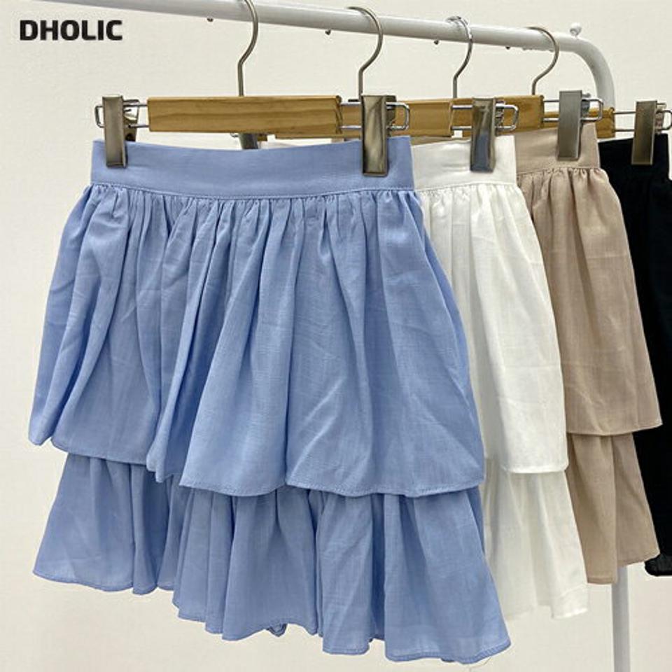 【全品10%OFF】ティアードミニスカート・全4色・t64087 レディース 【sk】【韓国 ファッション ボトムス スカート ミニ ミニスカート ウエストゴム ガーリー ティアード ボリューム カジュアル デイリー 体型カバー 細身 春 夏】【NIJU】