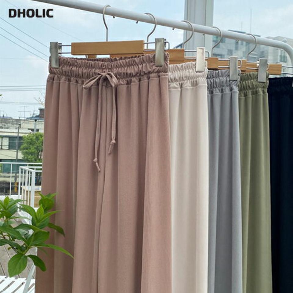 【全品10%OFF】ドロストワイドロングリブパンツ・全5色・t63601 レディース 【pt】【韓国 ファッション ボトムス ロング ロングパンツ 美脚 ストレッチ デイリー ワイド ストレート ストリング 10分丈 体型カーバー 細身 ハイウエスト 夏 春】