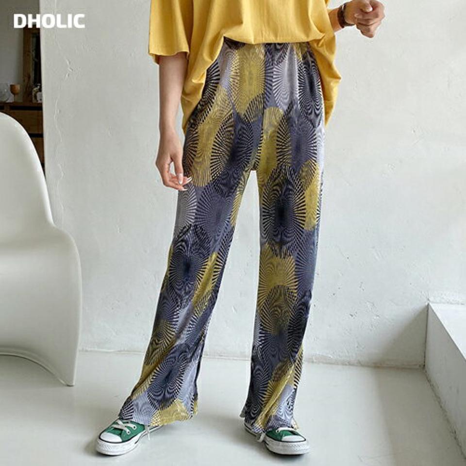 プリーツサークルパターンパンツ・全2色・t64083 レディース 【pt】 韓国 ファッション ボトムス パンツ ロング ロングパンツ パターン ゴム フレア サークル プリーツ 美脚 スリム 細身 体型カーバー 10分丈 十分丈 カジュアル 春 夏 NIJU