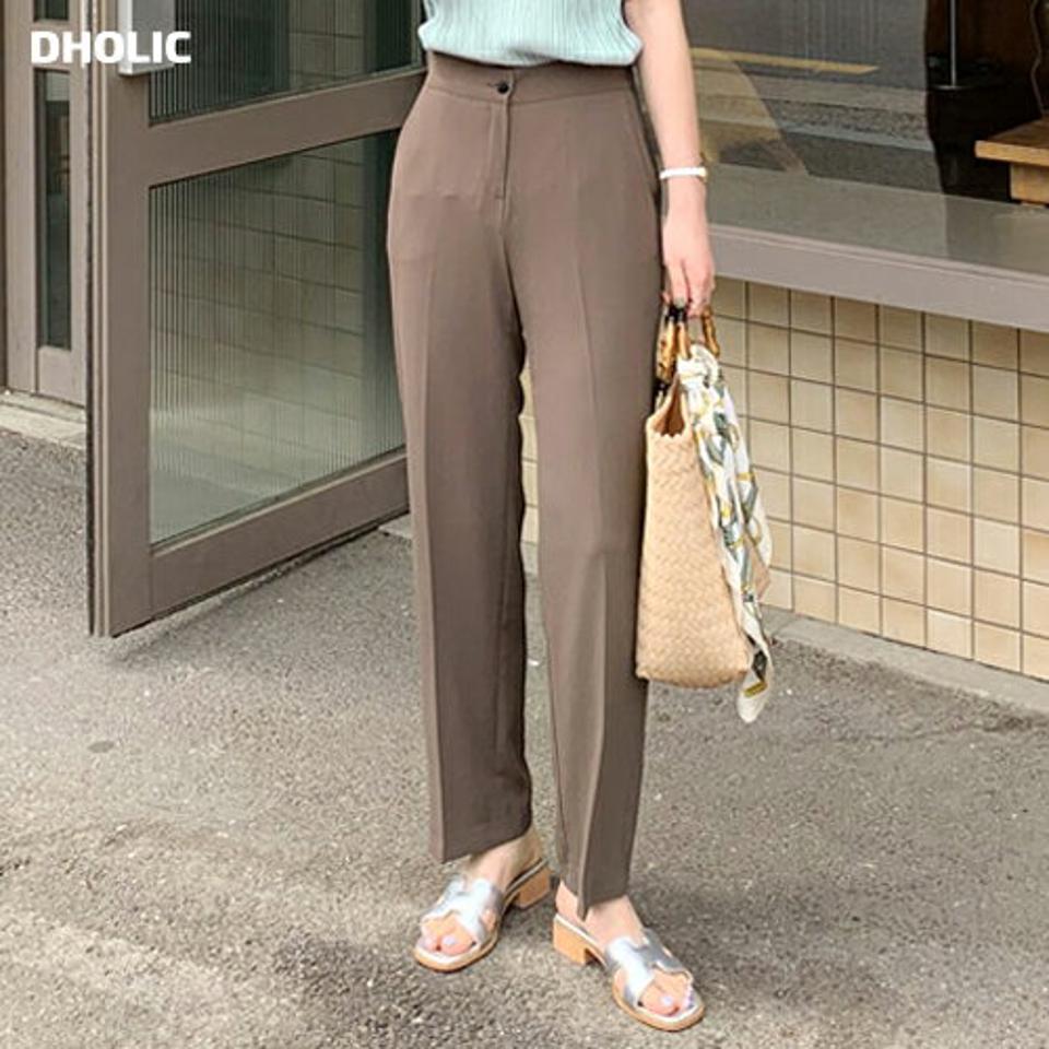 ロングストレートスラックス・全3色・b68359 レディース 【pt】 スラックス パンツ ズボン ロングパンツ ストレート 単色 無地 シンプル ベーシック 大人 オフィスカジュアル 春 夏 秋 韓国 ファッション ハイホリHIHOLLI