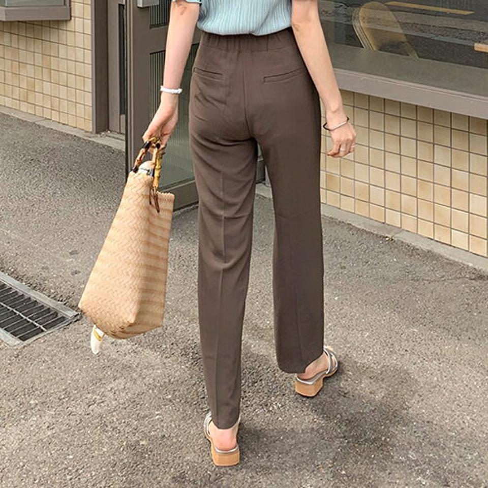 ロングストレートスラックス・全3色・b68359 レディース 【pt】 スラックス パンツ ズボン ロングパンツ ストレート 単色 無地 シンプル ベーシック 大人 オフィスカジュアル 春 夏 秋 韓国 ファッション ハイホリHIHOLLI