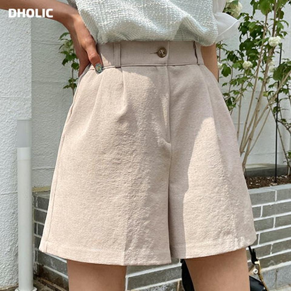 タックショートパンツ・全4色・t63594 レディース 【pt】 韓国 ファッション ボトムス ショート ショートパンツ 美脚 ベーシック ゴム カジュアル 体型カーバー 細身 夏 春