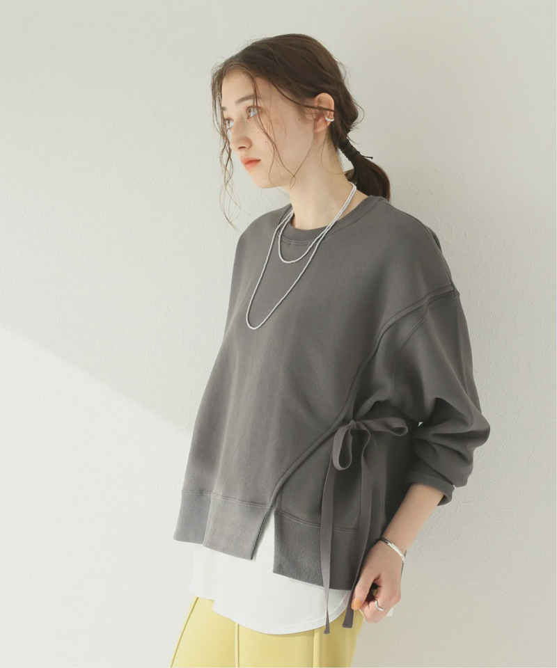 クルーネックスリット レイヤードスウェット（JOURNAL STANDARD relume）