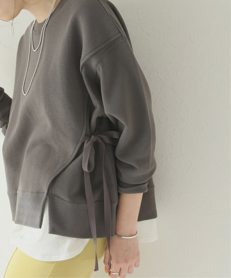クルーネックスリット レイヤードスウェット（JOURNAL STANDARD relume）