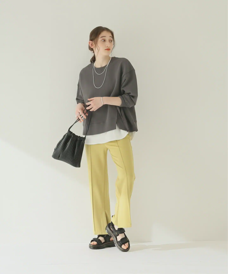 クルーネックスリット レイヤードスウェット（JOURNAL STANDARD relume）