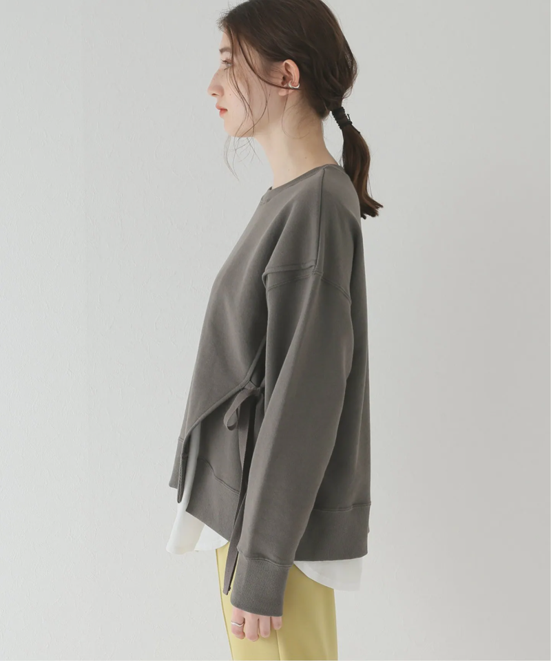 クルーネックスリット レイヤードスウェット（JOURNAL STANDARD relume）
