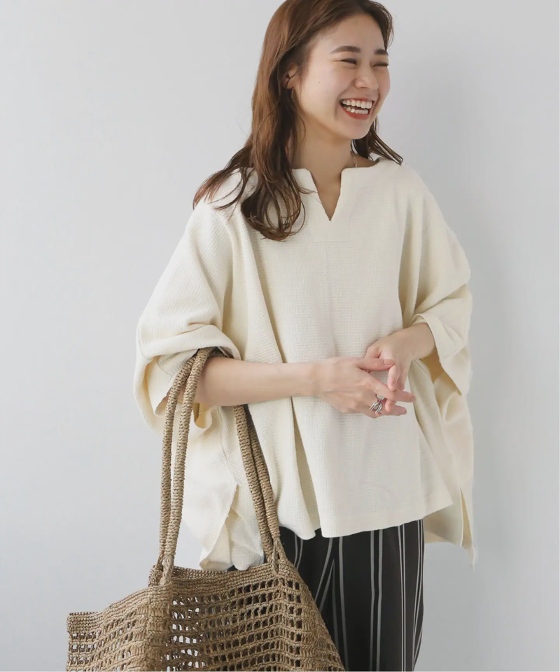 クロスワッフルポンチョプルオーバー◆（JOURNAL STANDARD relume）