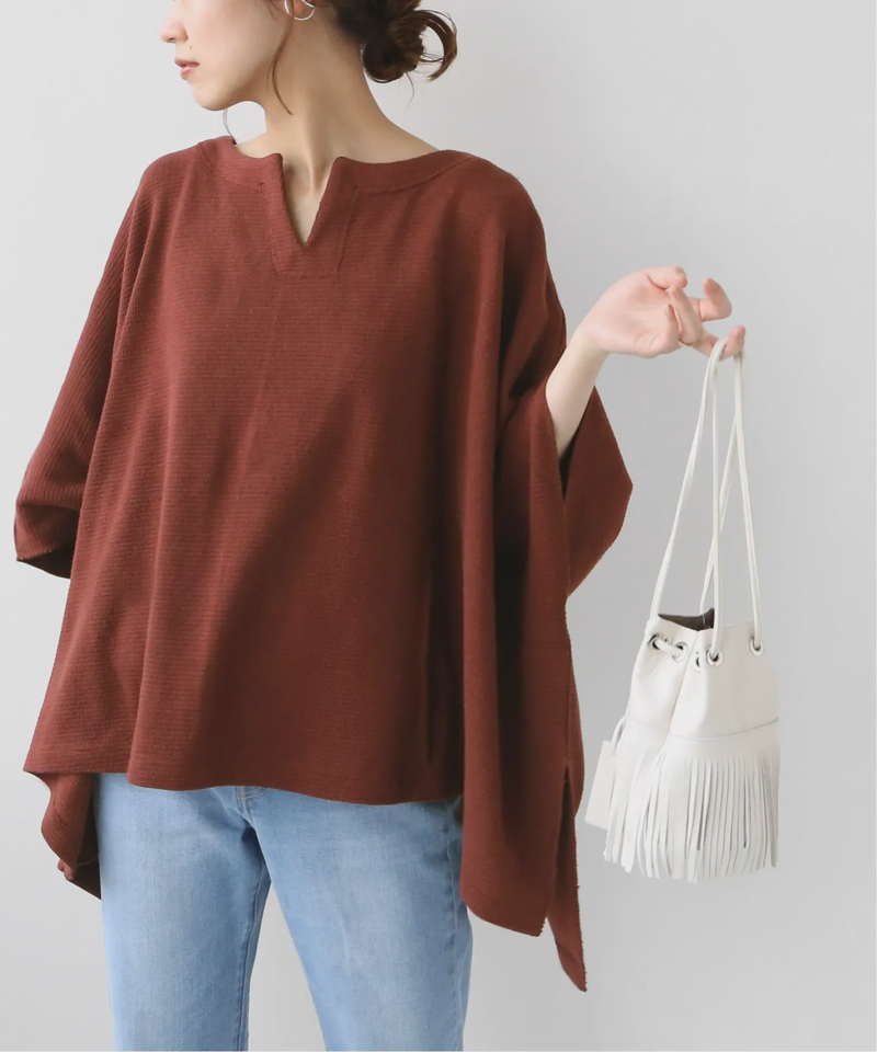 クロスワッフルポンチョプルオーバー◆（JOURNAL STANDARD relume）