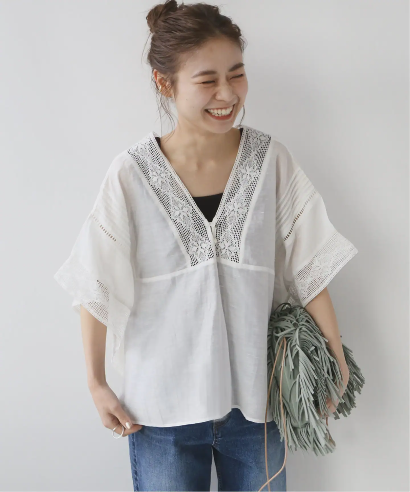 レースポンチョブラウス◆（JOURNAL STANDARD relume）