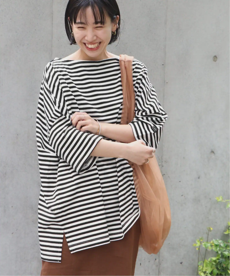 【WIFFLE/ウィッフル】*RELUME BIG BORDER S/S TEE：別注ボーダーTシャツ◆（JOURNAL STANDARD relume）