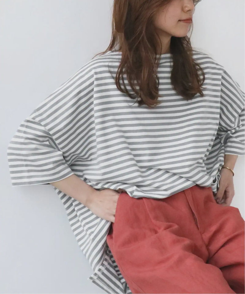 【WIFFLE/ウィッフル】*RELUME BIG BORDER S/S TEE：別注ボーダーTシャツ◆（JOURNAL STANDARD relume）