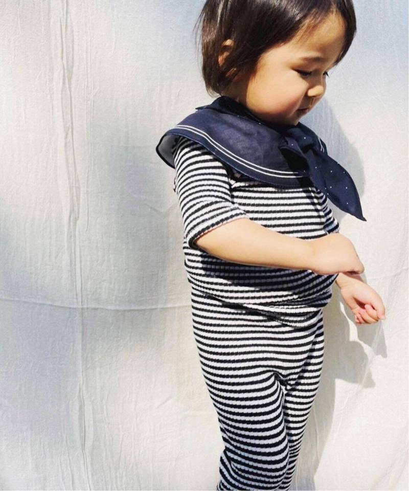 【IENA ENFANT/イエナ アンファン】シームレス 5分袖Tシャツ baby-kids(80-140)◆（IENA）