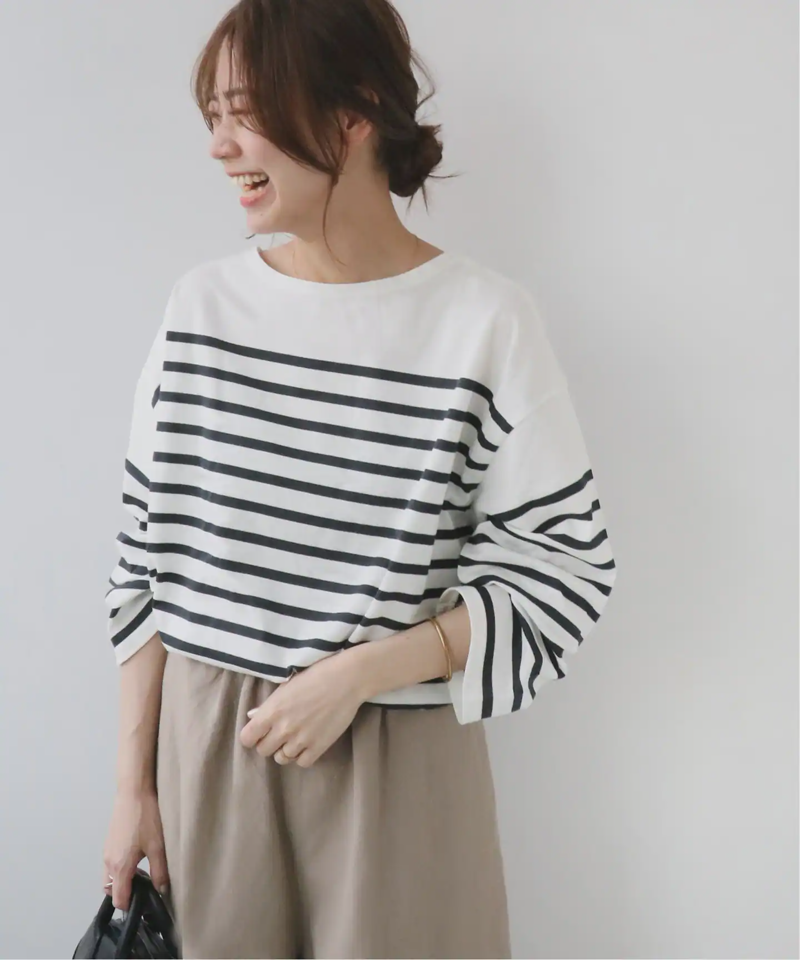 パネルボーダーボートネックTEE◆（JOURNAL STANDARD relume）