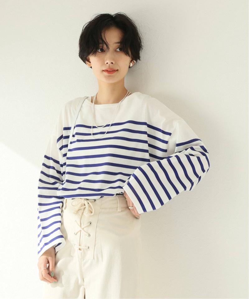 パネルボーダーボートネックTEE◆（JOURNAL STANDARD relume）