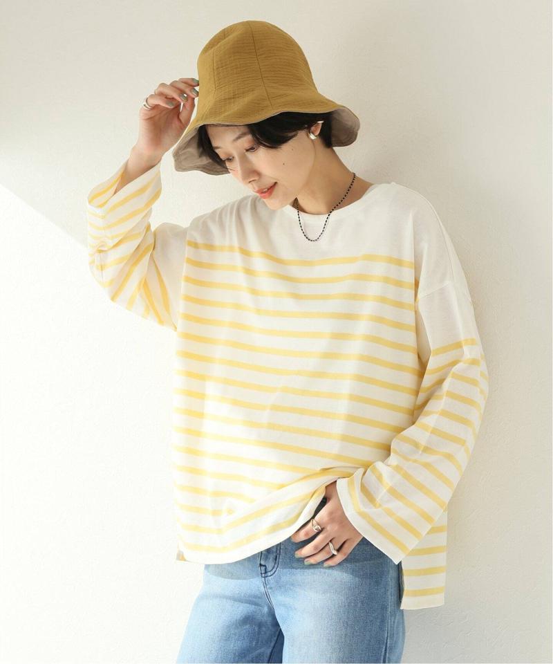 パネルボーダーボートネックTEE◆（JOURNAL STANDARD relume）