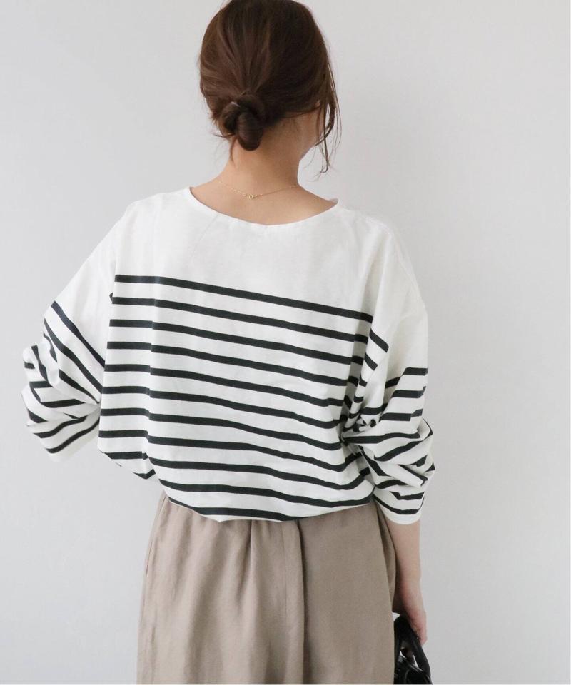 パネルボーダーボートネックTEE◆（JOURNAL STANDARD relume）