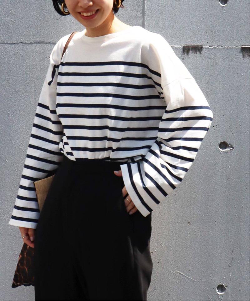 パネルボーダーボートネックTEE◆（JOURNAL STANDARD relume）